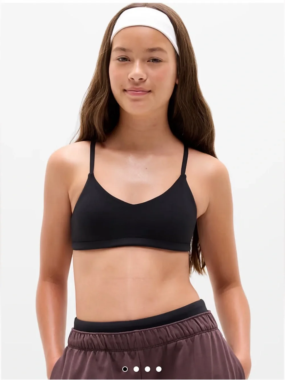Athleta Girl Just Right Adjustable Bra in Black - Size S (7)